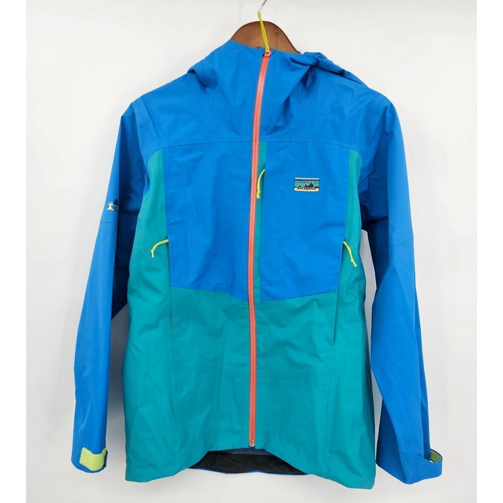 Patagonia Women's XS Subtidal Blue Boulder Fork Rain Jacket NWT